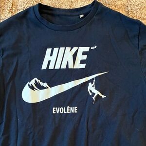 Navy Graphic T-Shirt with Hike Design